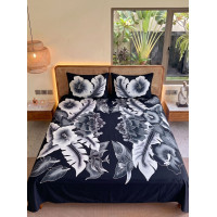 Hand Painted Rayon Bedsheet Set King Size